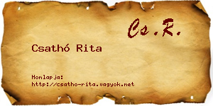Csathó Rita névjegykártya